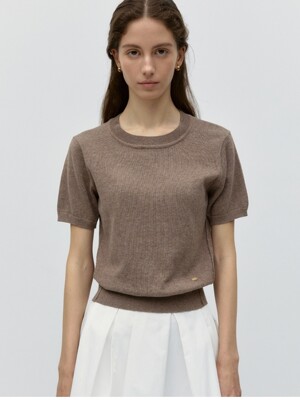 cotton cashmere knit - brown