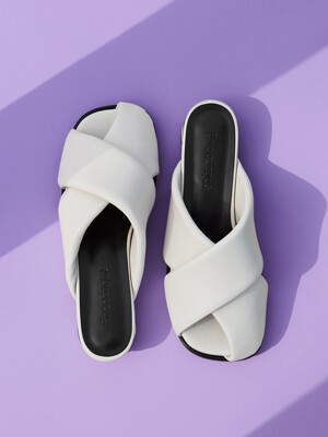 Ongly cushion cross mules_ivory
