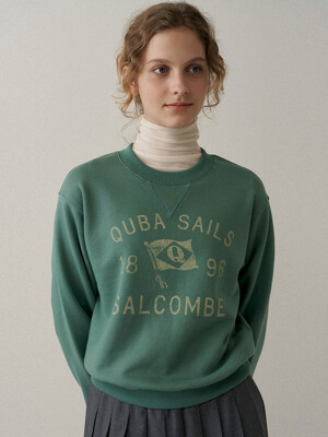vintage print sweatshirt (green)