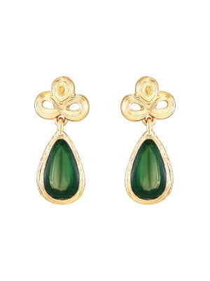 objet ancien green earrings