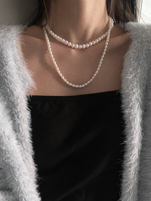 [925silver] Pearl necklace series (3type)