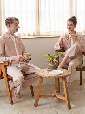 blossom pajamas (woman/man) - beige