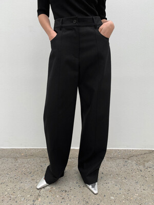 Incision Tapered Pants_BLACK