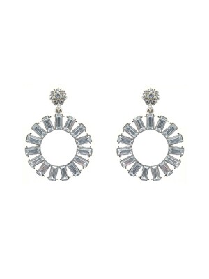 crystal flower earrings