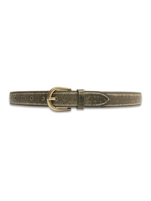 W.Vintage Cowhide Belt in Green