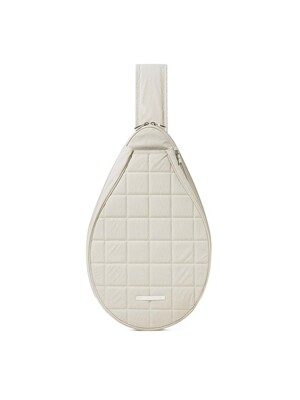 LOVEFORTY QUILTING RACKET BAG BEIGE GRAY