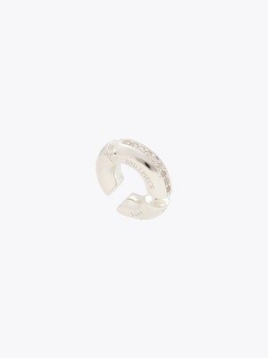 Cubic earcuff - Silver/White/클립유닛 미포함