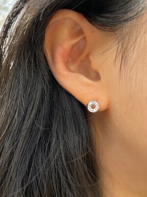 donuts silver earrings