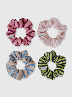 Stripe scrunchie (4Colors)