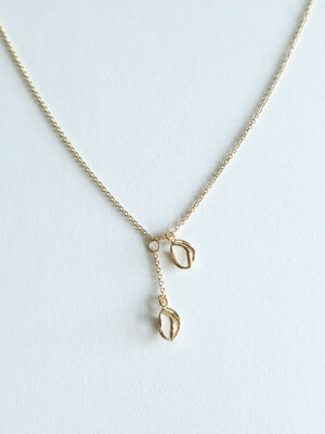 Autumn bean necklace [silver/gold]