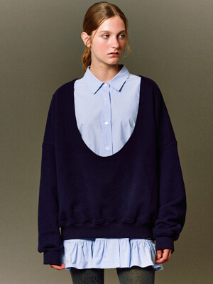 U layered sweatshirt (3colors)