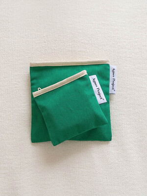 Square Color Pouch_Green(2size)