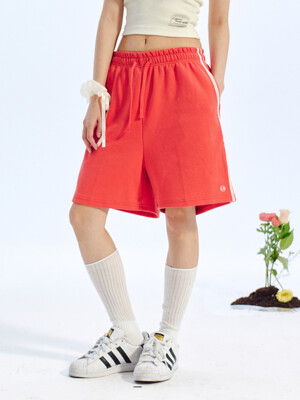 INDUSTRY RACE WIDE SHORT PANTS_Red