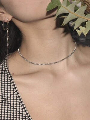 Box chain necklace (Silver)