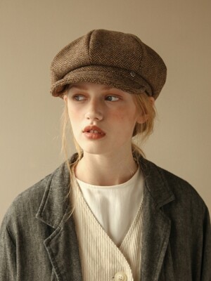 Classic newsboy casquette-Herringbone brown