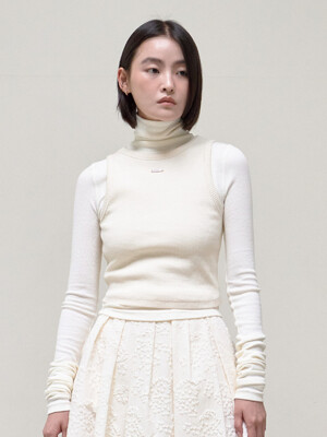 Turtleneck + Tank Top SET_Ivory