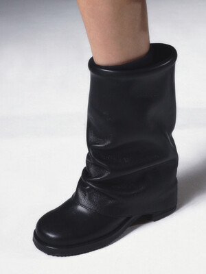 Leg Warmer middle boots black_4.5cm
