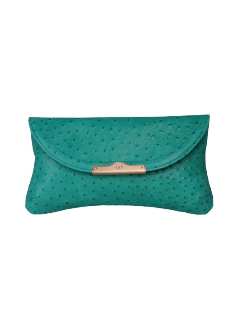 CHLOE OSTRICH CLUTCH - MINT