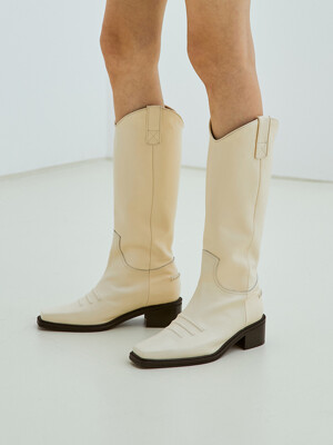 50mm Marfa Western Long Boots (WHITE)