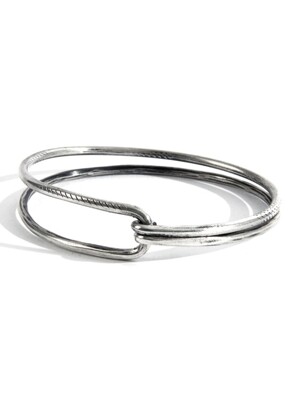 SEWN SWEN SILVER LINE LINK BANGLE