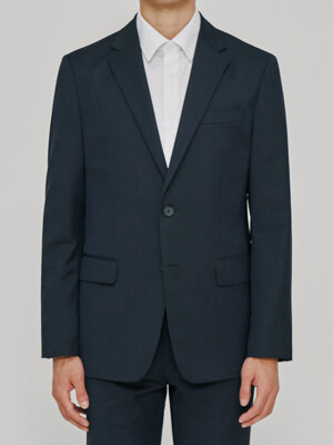 WOOL BLEND COOLMAX SUIT JACKET NAVY