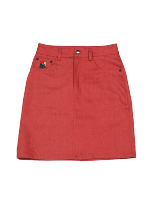 Mini Block Skirt_Red