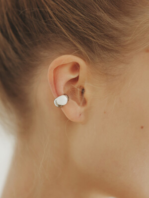 Puffy Ear Cuff (silver)