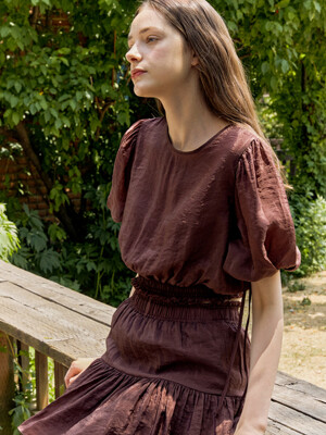 SLEEVE STRING BANDING BLOUSE [3color]