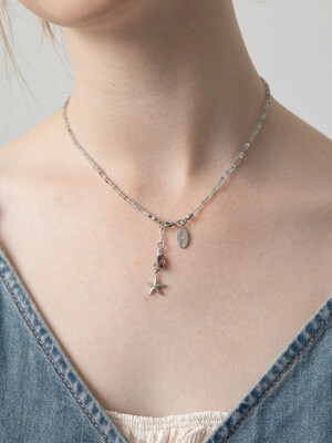 Healing gemstone drop pendant necklace