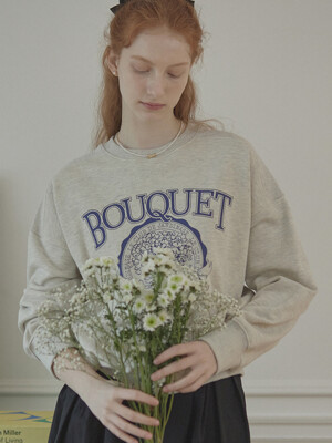 Bouquet Flower Sweatshirt - Oatmeal