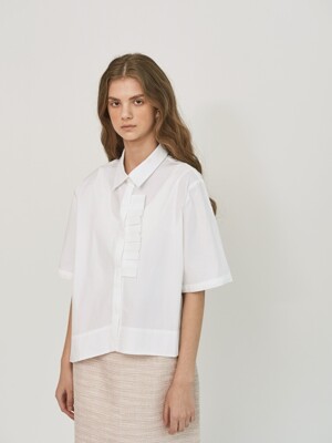 DETACHABLE PLEATED RUFFLE SHIRTS