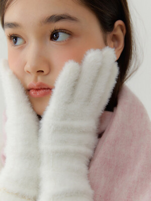 (선물포장) micro fiber fluffy bubble gloves_COLORS