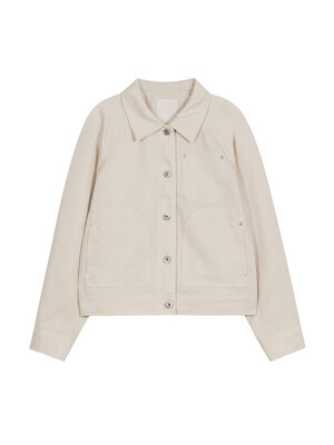 RECYCLE LINEN JACKET_NATURAL