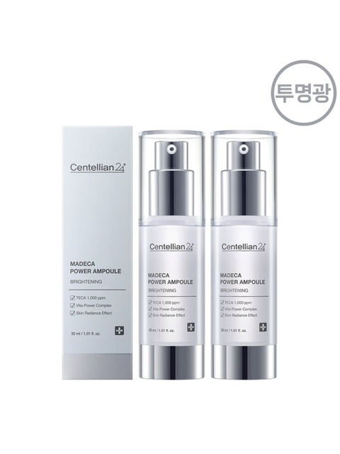 [센텔리안24] [투명광] 마데카 파워앰플 브라이트닝 30ml 2개 + 멜라캡처앰플패드 6매 증정