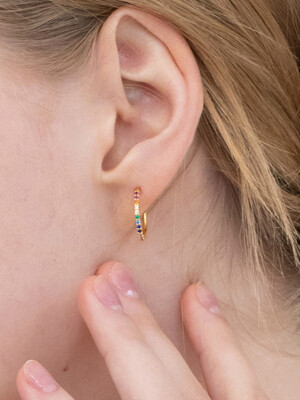 rainbow ring earrings