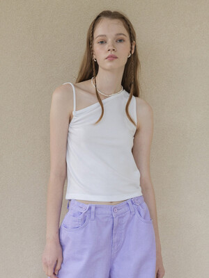 Unbalance Sleeveless T Ivory