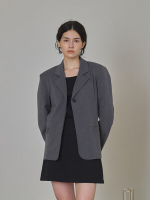 One button Classic Jacket - Gray