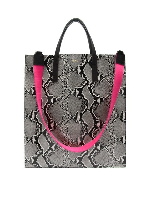 Abigail Tote bag_Python Gray