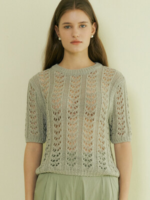 comos 665 crochet Round Knit (mint)