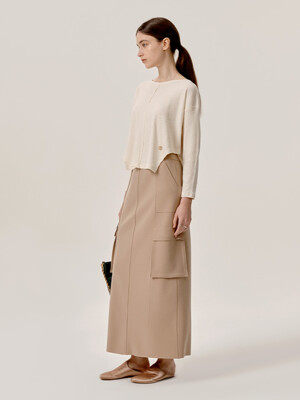 Nephthys Cargo Skirt_Ash Beige