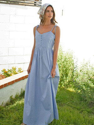 ELOWEN Pintuck Sleeveless Dress(엘로웬)_LIGHT BLUE