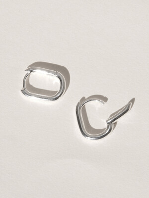 Square Round Earring (silver925)(2color)