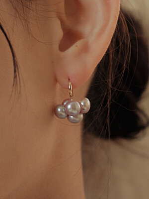 Berry Button Pearl Earrings_EC1768