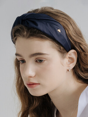 HTY003 Navy Twisted hair band
