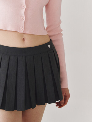Low Waist Pleats Mini Skirt Pants