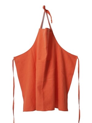 APRON-WASHED LINEN, ORANGE