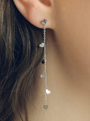 milky way heart earrings (2colors)