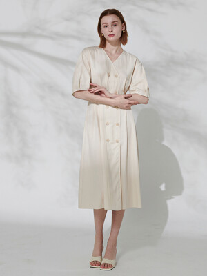 ONOF v-neck dress (cream beige)