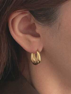 silver925 big plat earring