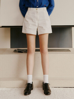 SIPT7067 chino short pants_White